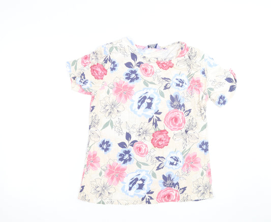 Additional front view of Honor Millburn Women's Multicoloured Floral Cotton T-Shirt, size 14