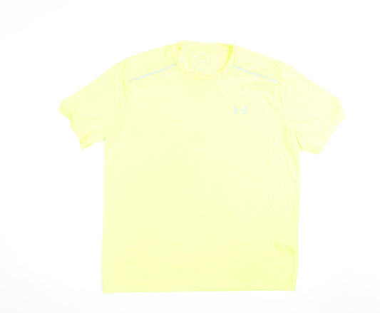 Under Armour Men's Yellow Athletic Short Sleeve Tech T-Shirt M