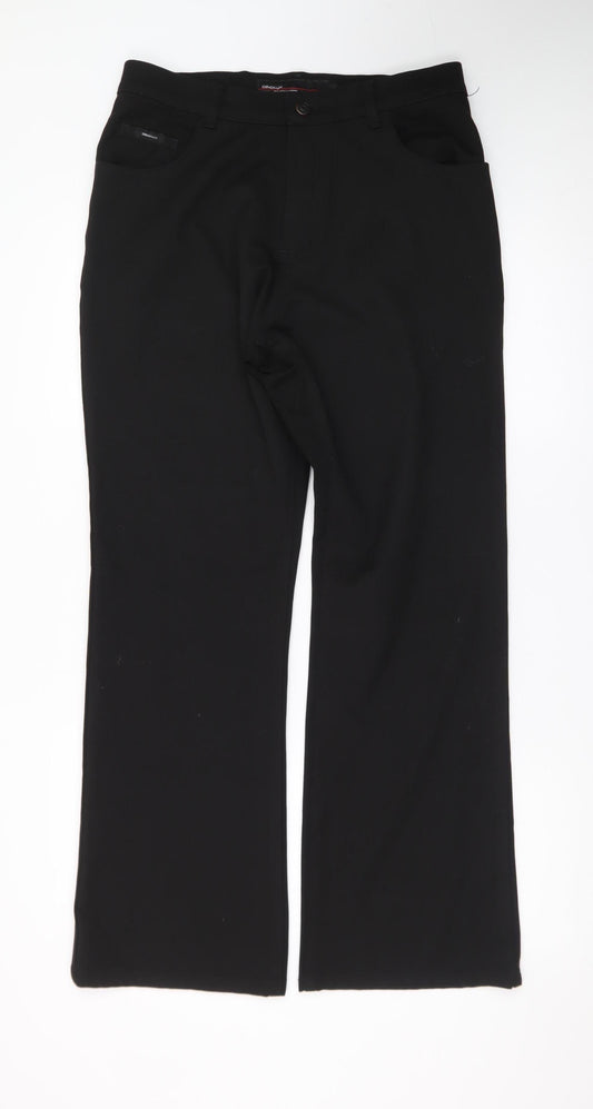 D2@D-Lux Men's Black Regular Fit Straight Jeans 32R