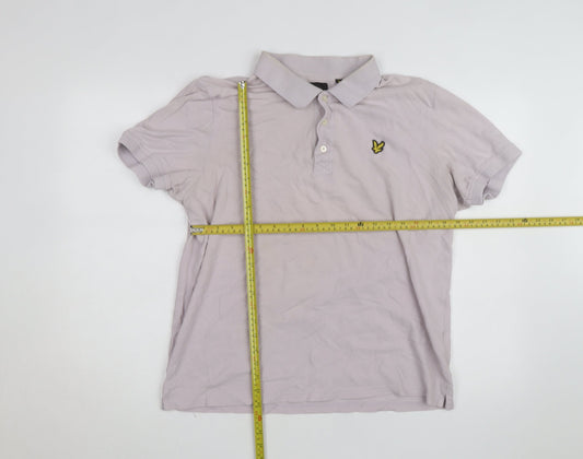 Lyle & Scott Men’s Grey Cotton Polo Shirt XL Classic Fit
