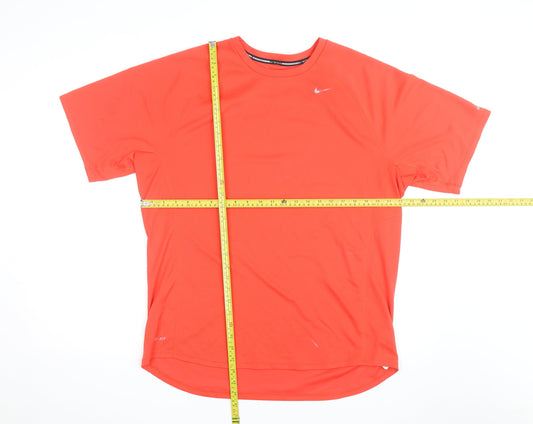 Nike Men's Red XL Dri-Fit Running T-Shirt Breathable Activewear Top