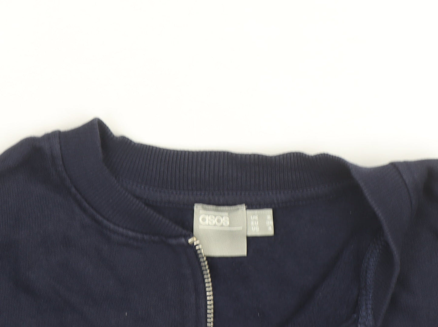 ASOS Men’s Blue Cotton Zip Basic Jacket Size S Regular Fit