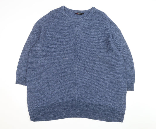 Yours Women Blue Plus Size 22 Chunky Knit Pullover Jumper