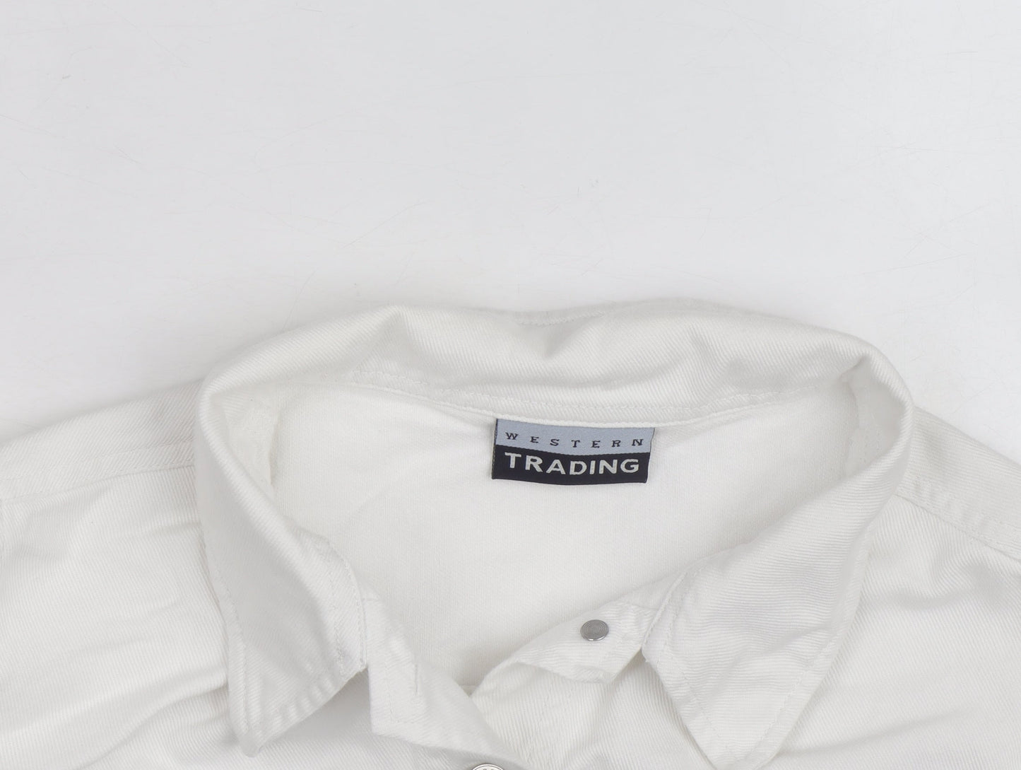 Western Trading Women's White Cotton Button Jacket Size 12
