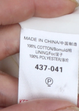 Next Women’s Ivory Cotton Pea Coat Jacket Size 10
