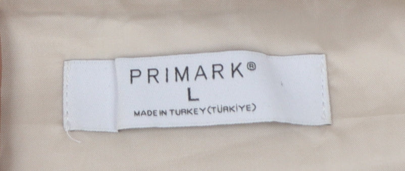 Primark Women Beige Suit Waistcoat L Halter Neck Tailored Vest