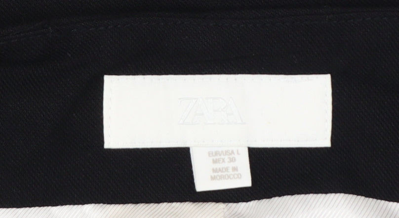 Zara Women Black Double-Breasted Suit Waistcoat L