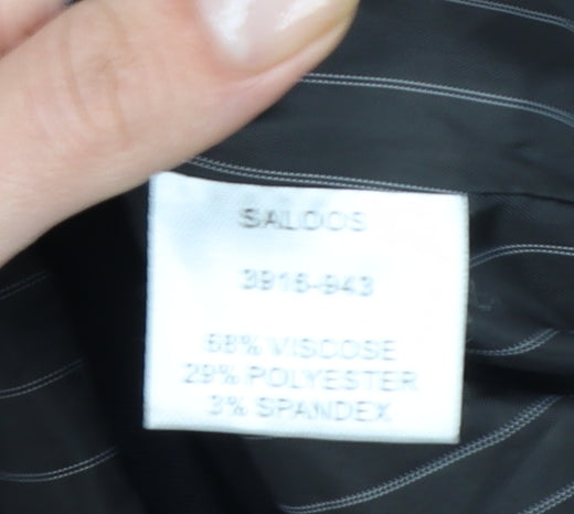 Saloos Women's Black Single-Breasted Blazer UK 14 Tailored Jacket