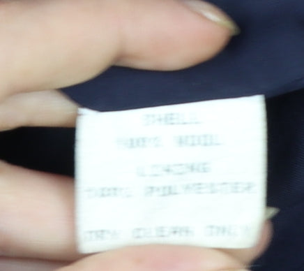 Savannah Women's Blue Wool Pea Coat Size 12 Classic Mid-Length