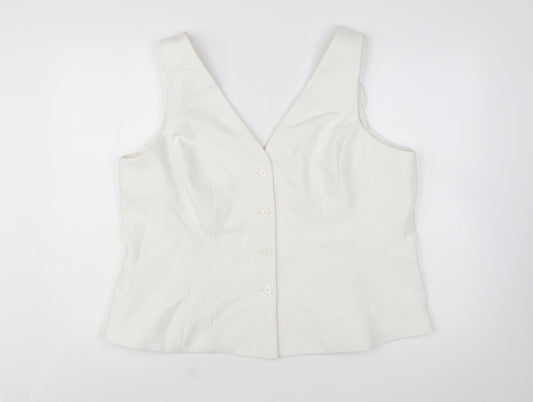 Marks and Spencer Women Ivory Size 22 Tailored Suit Waistcoat