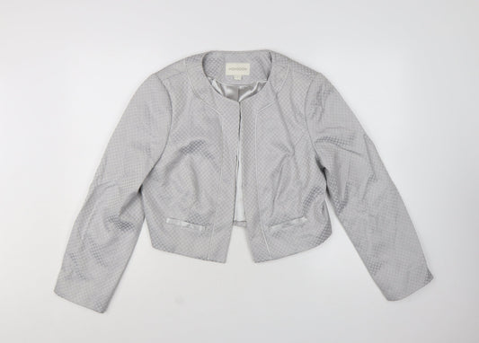 Monsoon Women's Grey Textured Cropped Suit Jacket Size 14