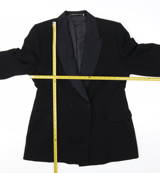 Marks and Spencer Women’s Black Size 16 Tuxedo Blazer Jacket