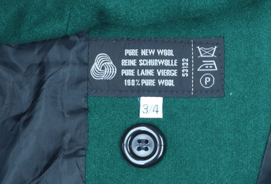 International Scene Women's Green Wool Overcoat Size 4 Long Classic