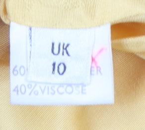 Viyella Womens Yellow Classic Fit Single-Breasted Blazer UK 10