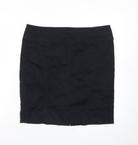 Additional front view of ESPRIT Women's Black, size 14, Pencil Skirt Cotton Stretch Workwear