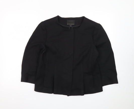Banana Republic Women Black Size 12 Tailored Suit Jacket