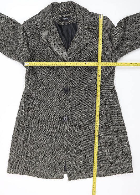 Style & Co Women’s Grey Wool Blend Petite Overcoat Size 12