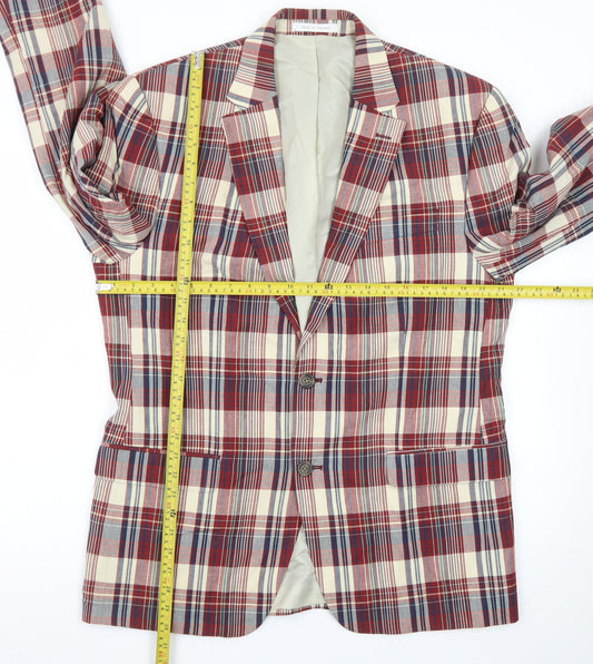 Chaps Men's Multicoloured Check 42R Cotton Blazer Jacket