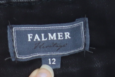 Additional view of Falmer Heritage Women’s Black Skinny Jeans, size UK 12 Slim, Stretch Denim