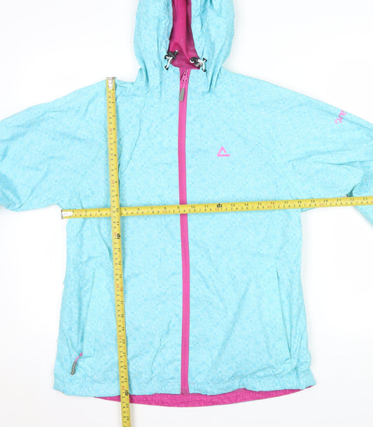 Dare 2b Womens Blue Hooded Lightweight Waterproof Jacket Size 12