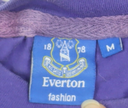 Everton Men's Purple Graphic Football T-Shirt Size M