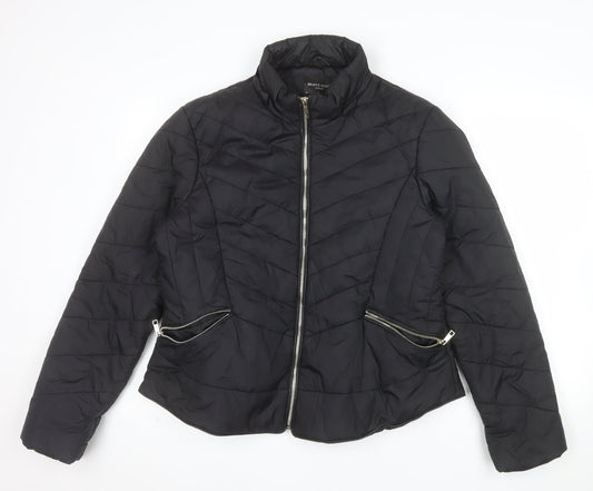 Brave Soul Women's Black Quilted Puffer Jacket Size 16 XL