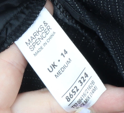 Marks and Spencer Women’s Black Wide-Leg Knit Trousers Size 14