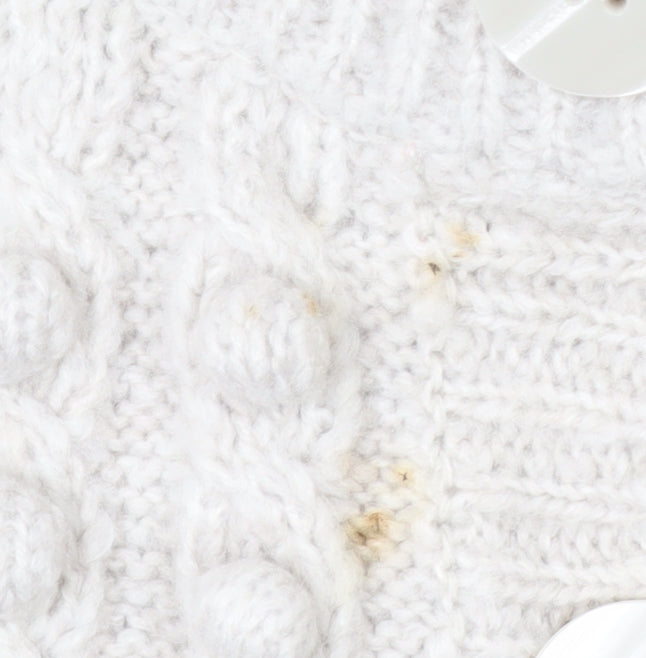 Evans Women’s Ivory Chunky Knit Button Cardigan Size 14