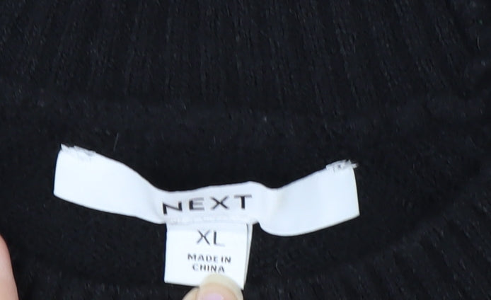 Next Women’s Black White Striped Crew Neck Knit Jumper XL