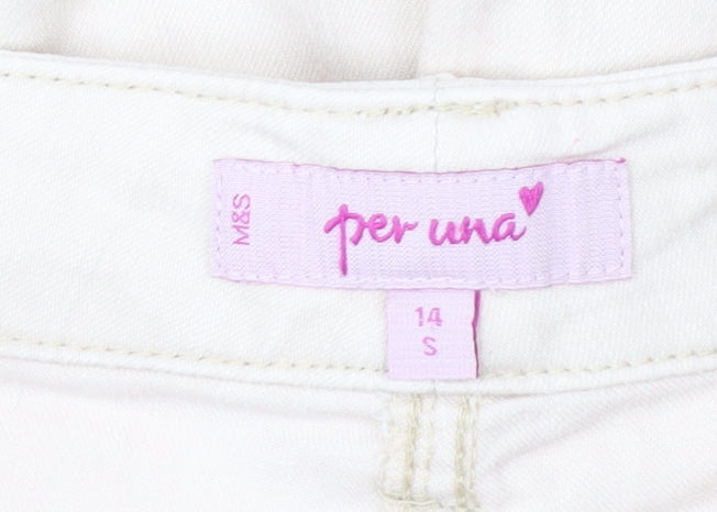 Marks and Spencer Per Una Beige Cropped Jeans Women’s Size 14 Regular Fit