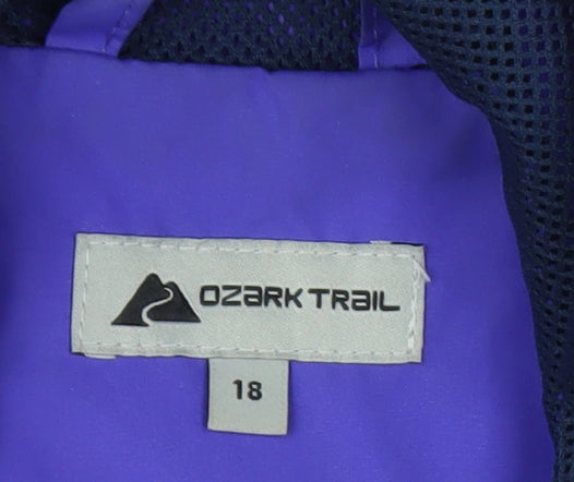 Ozark Trail Womens Purple Hooded Waterproof Jacket Size 18