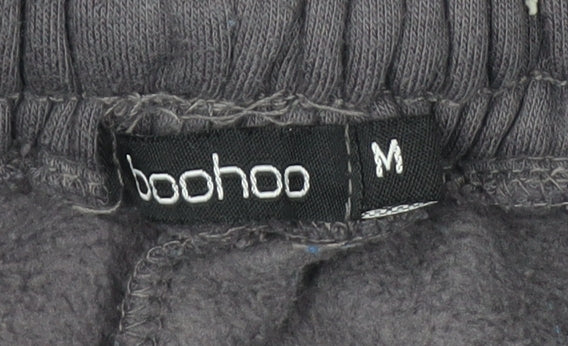 Boohoo Womens Black DSGN Studio Sweat Shorts Size M Cotton Blend