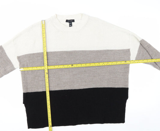 New Look Women’s Multicoloured Chunky Knit Pullover Jumper Size M