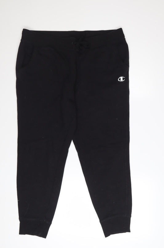 Champion Men's Black Jogger Sweatpants L Cotton Blend