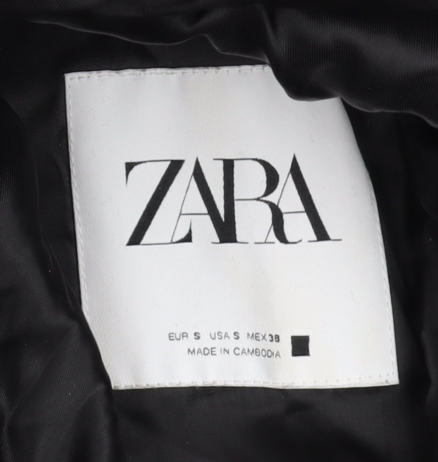 Zara Men's Black Wool Blend Mid-Length Overcoat Size S Classic