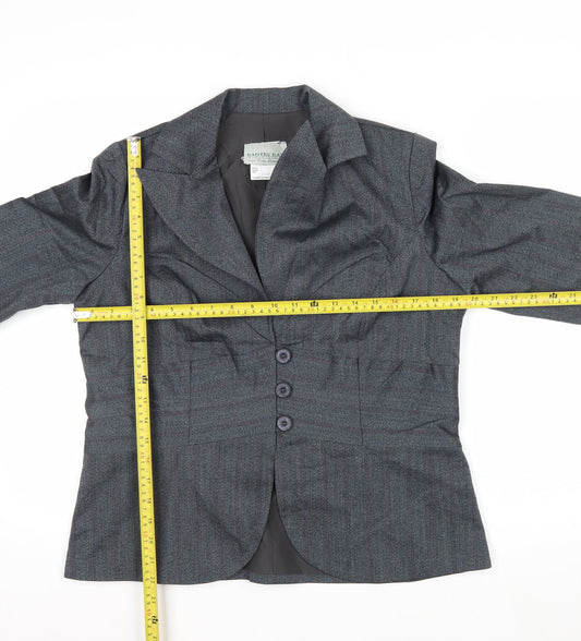 Pantry Bay Petite Women’s Grey Pinstripe Stretch Suit Jacket M