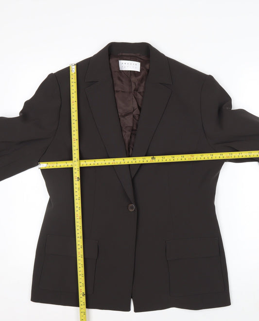 Precis Petite Women Black Size 16 Single-Breasted Suit Jacket