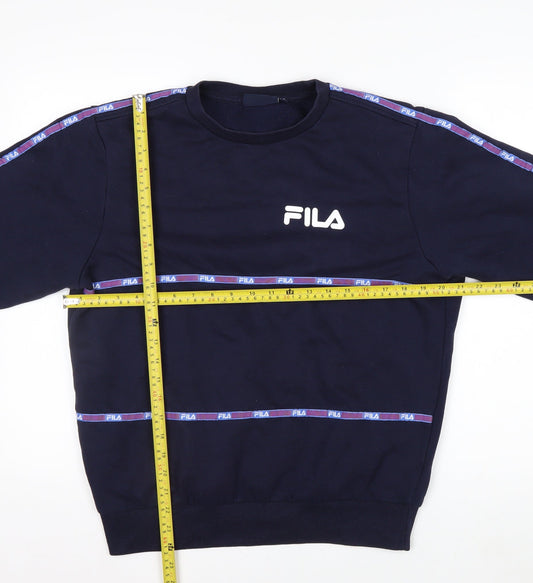 FILA Men's Blue Logo Pullover Sweatshirt Size S