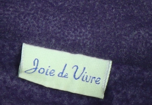 Joie de Vivre Women's Purple Fleece 1/4 Zip Pullover Sweatshirt Size L