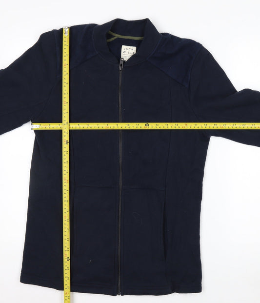 Jack Wills Men's Blue XS Wool Cotton Full Zip Jacket