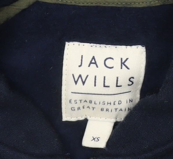 Jack Wills Men's Blue XS Wool Cotton Full Zip Jacket