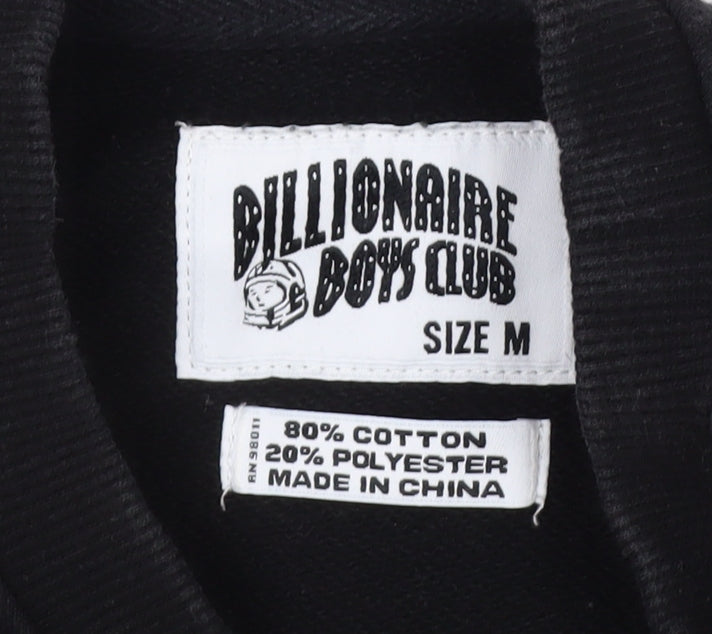 Billionaire Boys Club Men's Black Graphic Crew Neck Pullover Sweatshirt M