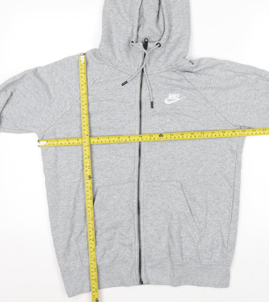 Nike Men’s Grey Full Zip Hoodie S Regular Fit Lightweight Fleece