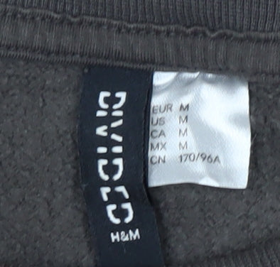 H&M Divided Men’s Grey Sprint Track Crew Neck Sweatshirt Size M
