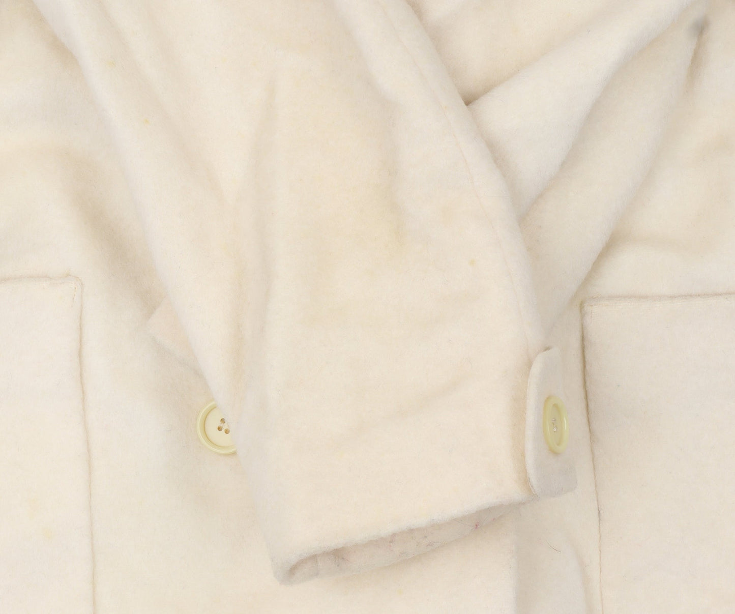 Pavilion Petite Women's Ivory Wool Blend Long Overcoat Size 12