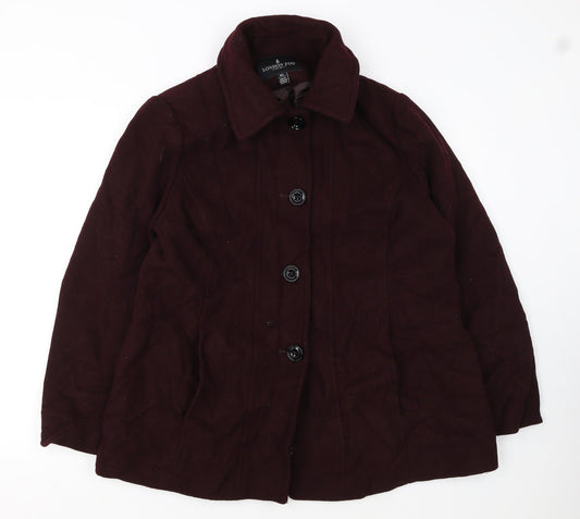 London Fog Women’s Brown Wool Blend Mid-Length Coat XL