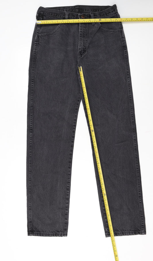 Rustler Men’s Black Straight Leg Denim Jeans 32x34 Regular Fit