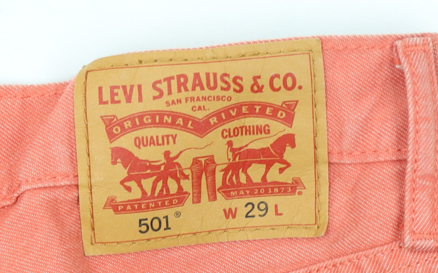 Levi's Women's Pink 501 High Rise Cut-Off Denim Shorts Size 12
