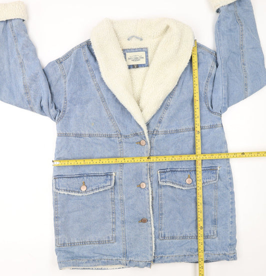 Ashley-Vintage Charm Women's Blue Denim Sherpa Lined Jacket M