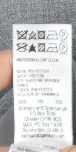 Marks and Spencer Women Grey Size 20 Long Sleeve Suit Jacket